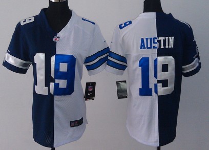 Nike Dallas Cowboys #19 Miles Austin Blue/White Two Tone Womens Jersey 