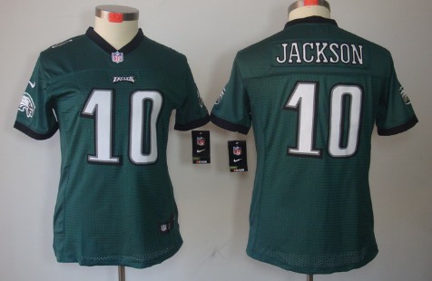 Nike Philadelphia Eagles #10 DeSean Jackson Dark Green Limited Womens Jersey 