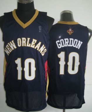 New Orleans Pelicans #10 Eric Gordon Navy Blue Swingman Jersey