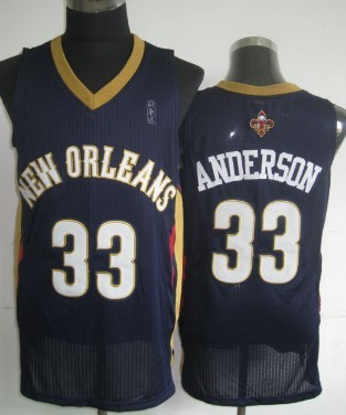 New Orleans Pelicans #33 Ryan Anderson Navy Blue Swingman Jersey 