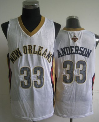 New Orleans Pelicans #33 Ryan Anderson White Swingman Jersey 