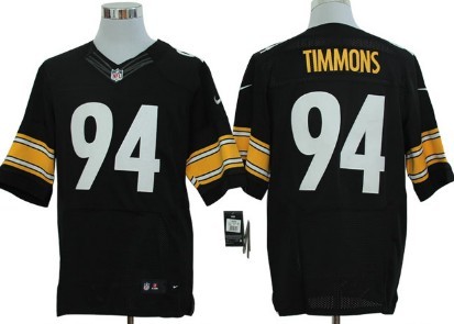 Nike Pittsburgh Steelers #94 Lawrence Timmons Black Elite Jersey 