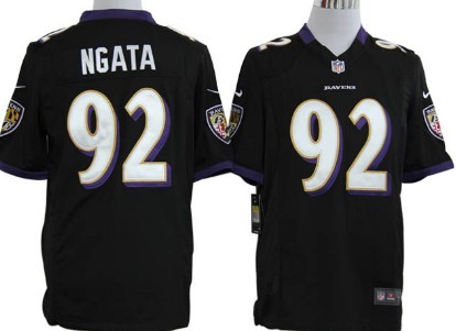 Nike Baltimore Ravens #92 Haloti Ngata Black Game Kids Jersey 
