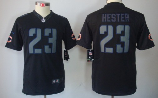Nike Chicago Bears #23 Devin Hester Black Impact Limited Kids Jersey 