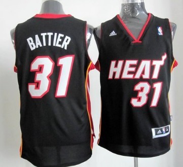 Miami Heat #31 Shane Battier Revolution 30 Swingman Black Jersey 