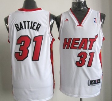 Miami Heat #31 Shane Battier Revolution 30 Swingman White Jersey 