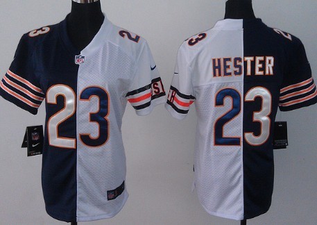 Nike Chicago Bears #23 Devin Hester Blue/White Two Tone Womens Jersey