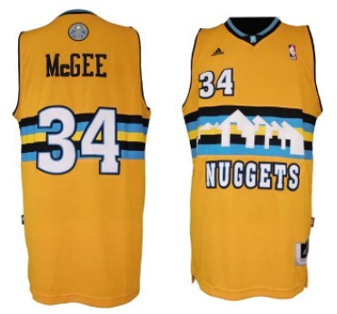 Denver Nuggets #34 JaVale McGee Revolution 30 Swingman Yellow Jersey 