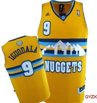 Denver Nuggets #9 Andre Iguodala Yellow Swingman Jersey 