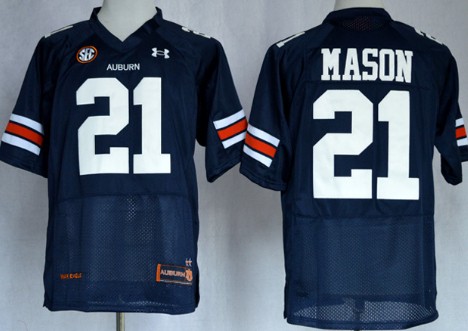 Auburn Tigers #21 Tre Mason Navy Blue Jersey 