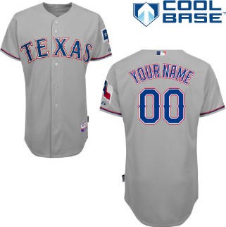 Kids' Texas Rangers Customized 2014 Gray Jersey 