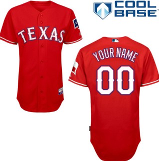 Kids' Texas Rangers Customized 2014 Red Jersey 