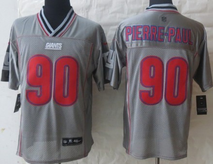 Nike New York Giants #90 Jason Pierre-Paul 2013 Gray Vapor Elite Jersey