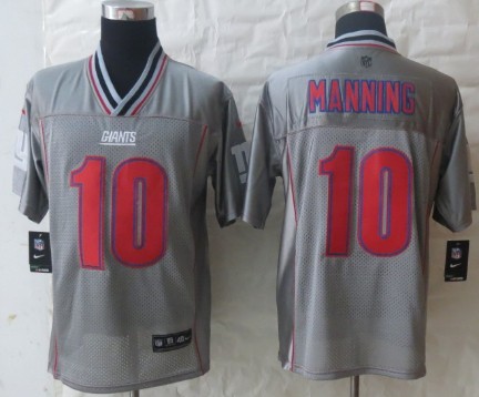 Nike New York Giants #10 Eli Manning 2013 Gray Vapor Elite Jersey