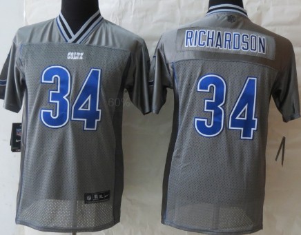 Nike Indianapolis Colts #34 Trent Richardson 2013 Gray Vapor Kids Jersey 