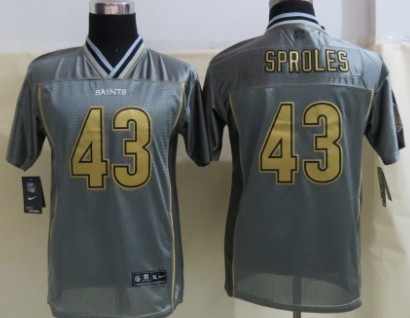 Nike New Orleans Saints #43 Darren Sproles 2013 Gray Vapor Kids Jersey 