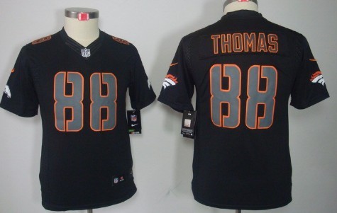Nike Denver Broncos #88 Demaryius Thomas Black Impact Limited Kids Jersey