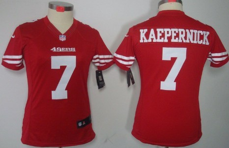 Nike San Francisco 49ers #7 Colin Kaepernick Red Limited Womens Jersey 