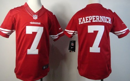 Nike San Francisco 49ers #7 Colin Kaepernick Red Limited Kids Jersey 