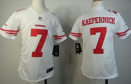 Nike San Francisco 49ers #7 Colin Kaepernick White Limited Kids Jersey 