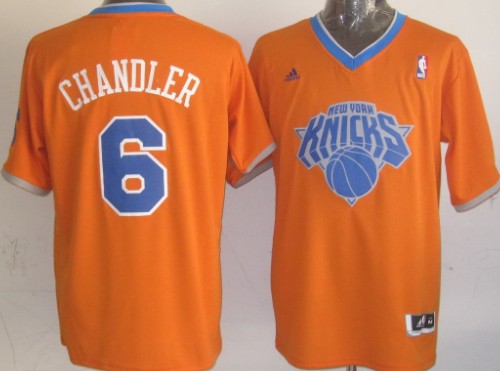 New York Knicks #6 Tyson Chandler Revolution 30 Swingman 2013 Christmas Day Orange Jersey 