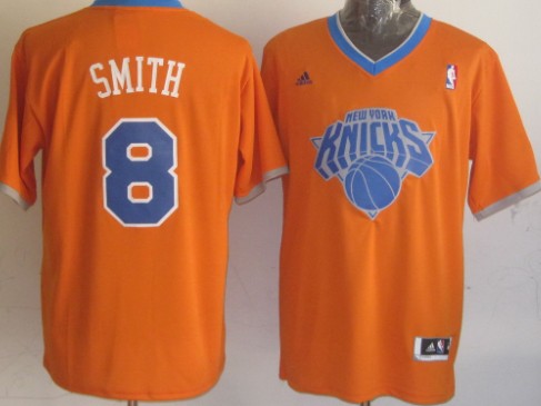 New York Knicks #8 J.R. Smith Revolution 30 Swingman 2013 Christmas Day Orange Jersey 