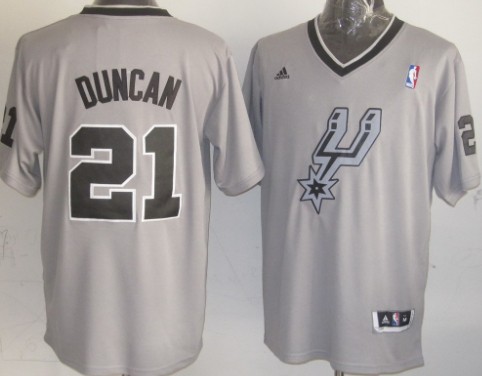 San Antonio Spurs #21 Tim Duncan Revolution 30 Swingman 2013 Christmas Day Gray Jersey 