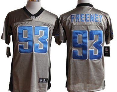 Nike Indianapolis Colts #93 Dwight Freeney Gray Shadow Elite Jersey 