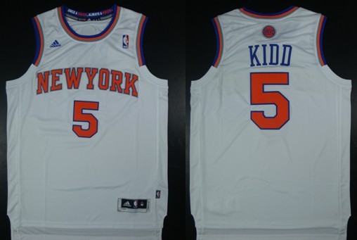 New York Knicks #5 Jason Kidd Revolution 30 Swingman 2013 White Jersey 