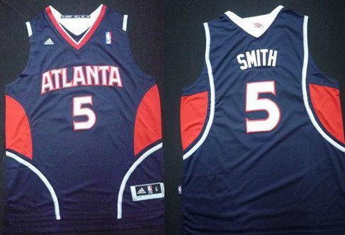 Atlanta Hawks #5 Josh Smith Revolution 30 Swingman Blue Jersey 