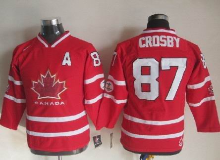 2010 Olympics Canada #87 Sidney Crosby Red Kids Jersey 