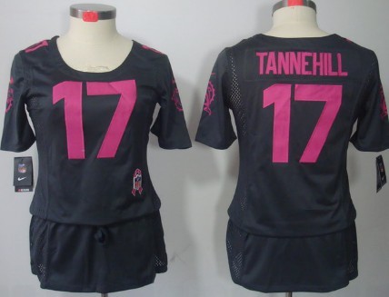 Nike Miami Dolphins #17 Ryan Tannehill Breast Cancer Awareness Gray Womens Jersey 