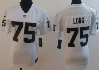 Nike Oakland Raiders #175 Howie Long White Game Womens Jersey 