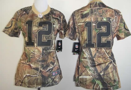 Nike Indianapolis Colts #12 Andrew Luck Realtree Camo Womens Jersey 