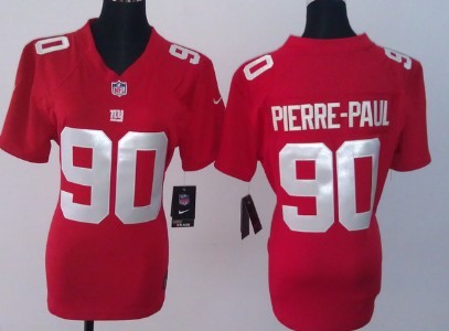 Nike New York Giants #90 Jason Pierre-Paul Red Game Womens Jersey 