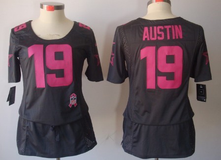 Nike Dallas Cowboys #19 Miles Austin Breast Cancer Awareness Gray Womens Jersey 