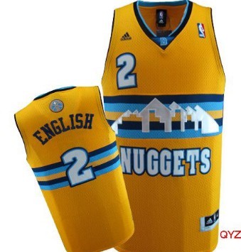 Denver Nuggets #2 Alex English Yellow Swingman Jersey