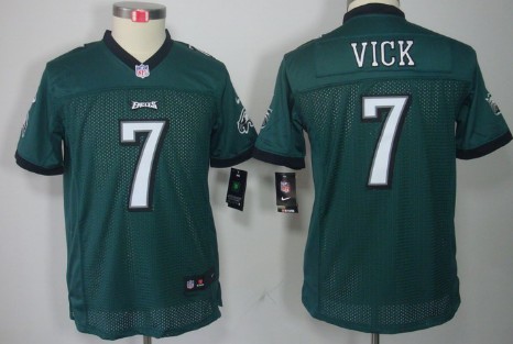 Nike Philadelphia Eagles #7 Michael Vick Dark Green Limited Kids Jersey