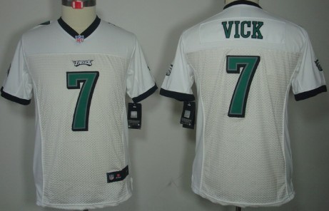 Nike Philadelphia Eagles #7 Michael Vick White Limited Kids Jersey 