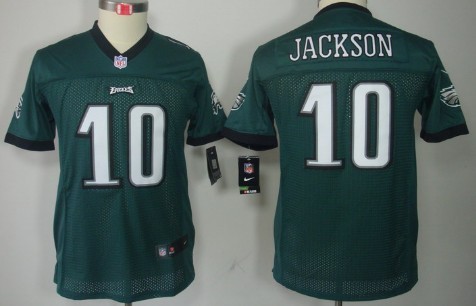 Nike Philadelphia Eagles #10 DeSean Jackson Dark Green Limited Kids Jersey 
