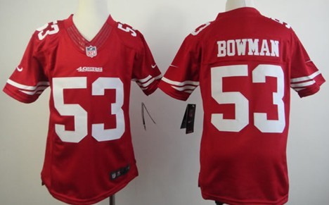 Nike San Francisco 49ers #53 NaVorro Bowman Red Limited Kids Jersey