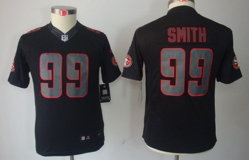 Nike San Francisco 49ers #99 Aldon Smith Black Impact Limited Kids Jersey 