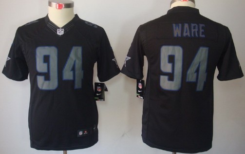 Nike Dallas Cowboys #94 DeMarcus Ware Black Impact Limited Kids Jersey 