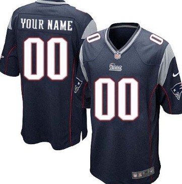 Men's Nike New England Patriots Customized Blue Game Jersey