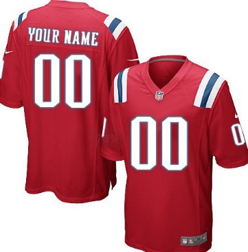 Kids' Nike New England Patriots Customized Red Game Jersey 