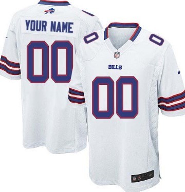 Men's Nike Buffalo Bills Customized White Limited Jersey 