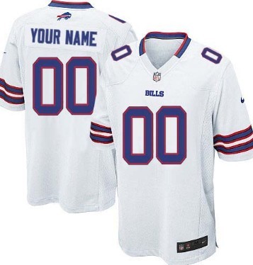 Kids' Nike Buffalo Bills Customized White Game Jersey 