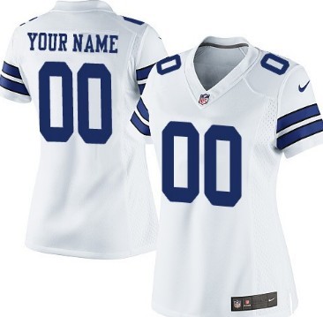 Women's Nike Dallas Cowboys Customized White Limited Jersey