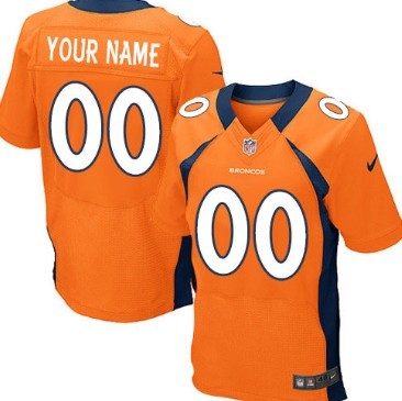 Men's Nike Denver Broncos Customized Orange Elite Jersey 