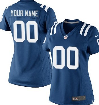 Women's Nike Indianapolis Colts Customized Blue Game Jersey 